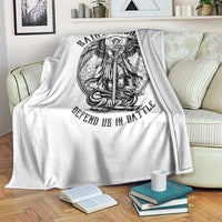 Saint Michael Heavenly Warrior Throw Blanket Defend Us In Battle
