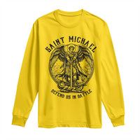 Saint Michael Heavenly Warrior Long Sleeve Shirt Defend Us In Battle