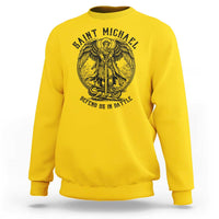 Saint Michael Heavenly Warrior Sweatshirt Defend Us In Battle