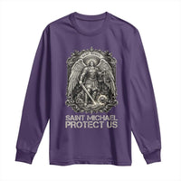 St Michael The Archangel Protect Us Long Sleeve Shirt Christian Faith Gift