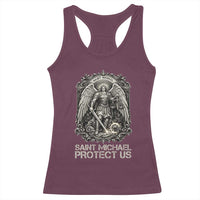 St Michael The Archangel Protect Us Racerback Tank Top Christian Faith Gift