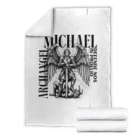 Saint Michael Archangel Defende Nos In Proelio Throw Blanket Christian Faith Gift