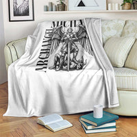 Saint Michael Archangel Defende Nos In Proelio Throw Blanket Christian Faith Gift