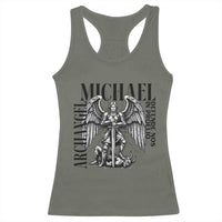 Saint Michael Archangel Defende Nos In Proelio Racerback Tank Top Christian Faith Gift