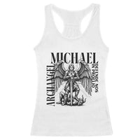 Saint Michael Archangel Defende Nos In Proelio Racerback Tank Top Christian Faith Gift