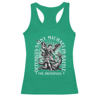 Saint Michael Defend Us In Battle Racerback Tank Top Catholic Protection Gift