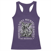 Saint Michael Defend Us In Battle Racerback Tank Top Catholic Protection Gift