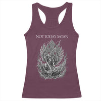 Not Today Satan Racerback Tank Top Saint Michael Fights Evil