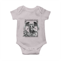 Funny Saint Michael Defeating Satan Baby Onesie Not Today Satan