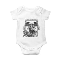 Funny Saint Michael Defeating Satan Baby Onesie Not Today Satan