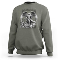 Funny Saint Michael Defeating Satan Sweatshirt Not Today Satan