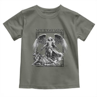 Funny Saint Michael Defeating Satan Toddler T Shirt Not Today Satan