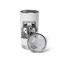 Funny Saint Michael Defeating Satan Tumbler Cup Not Today Satan