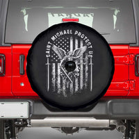 Vintage Saint Michael Archangel Protect Us Prayer Spare Tire Cover