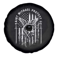 Vintage Saint Michael Archangel Protect Us Prayer Spare Tire Cover