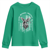 Vintage Saint Michael Archangel Protect Us Prayer Youth Sweatshirt