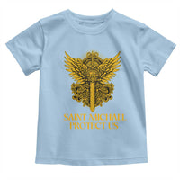 Vintage Catholic Saint Michael Protect Us Toddler T Shirt Religious Gift