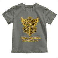 Vintage Catholic Saint Michael Protect Us Toddler T Shirt Religious Gift