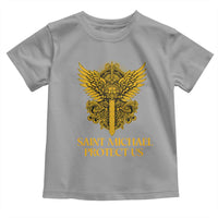 Vintage Catholic Saint Michael Protect Us Toddler T Shirt Religious Gift