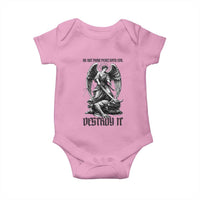 Do Not Make Peace With Evil Baby Onesie Archangel Saint Michael
