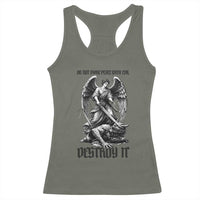 Do Not Make Peace With Evil Racerback Tank Top Archangel Saint Michael
