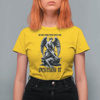 Do Not Make Peace With Evil T Shirt For Women Archangel Saint Michael