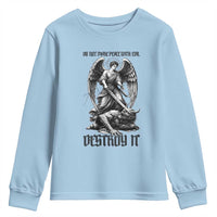 Do Not Make Peace With Evil Youth Sweatshirt Archangel Saint Michael