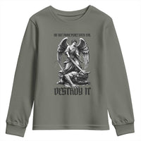 Do Not Make Peace With Evil Youth Sweatshirt Archangel Saint Michael