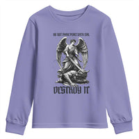 Do Not Make Peace With Evil Youth Sweatshirt Archangel Saint Michael