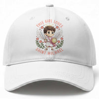 This Girl Loves Saint Michael Baseball Cap Religious Faith Gift