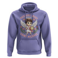 This Girl Loves Saint Michael Hoodie Religious Faith Gift