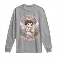 This Girl Loves Saint Michael Long Sleeve Shirt Religious Faith Gift