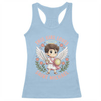 This Girl Loves Saint Michael Racerback Tank Top Religious Faith Gift