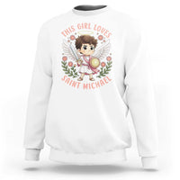This Girl Loves Saint Michael Sweatshirt Religious Faith Gift