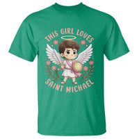 This Girl Loves Saint Michael T Shirt Religious Faith Gift