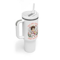 This Girl Loves Saint Michael Tumbler With Handle Religious Faith Gift