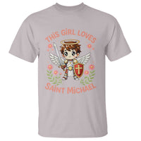 This Girl Loves Saint Michael T Shirt Catholic Faith Gift