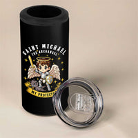 Funny Saint Michael Defeating Satan 4 in 1 Can Cooler Tumbler Religious Faith Gift
