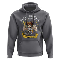 Funny Saint Michael Defeating Satan Hoodie Religious Faith Gift