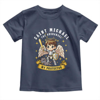 Funny Saint Michael Defeating Satan Toddler T Shirt Religious Faith Gift
