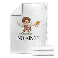 No Kings Throw Blanket Funny Saint Michael Topples The Crown