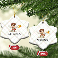 No Kings Ceramic Ornament Funny Saint Michael Topples The Crown