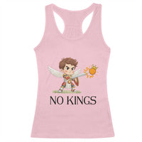 No Kings Racerback Tank Top Funny Saint Michael Topples The Crown