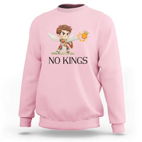 No Kings Sweatshirt Funny Saint Michael Topples The Crown