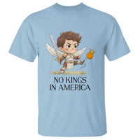No Kings In America T Shirt Funny Saint Michael Kicking Crown
