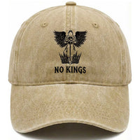 No Kings Washed Cotton Baseball Cap St Michael Archangel Victory Over Tyranny