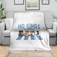 Funny Political No Kings In America Throw Blanket Gift For Animal Lovers