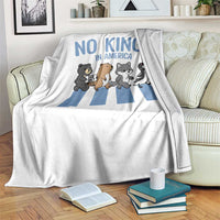 Funny Political No Kings In America Throw Blanket Gift For Animal Lovers