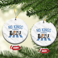 Funny Political No Kings In America Ceramic Ornament Gift For Animal Lovers