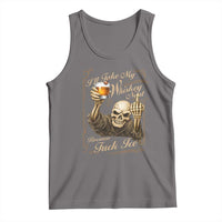 Skeleton Whiskey Tank Top I Will Take My Whiskey Neat No Ice